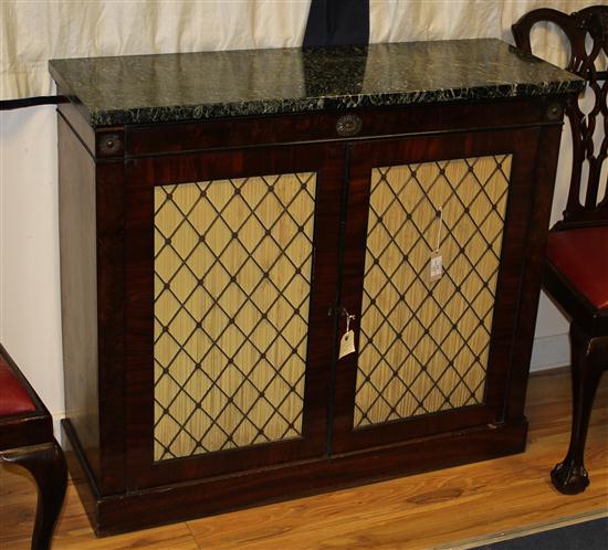 A Regency mahogany side cabinet