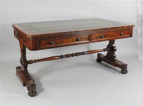 A William IV mahogany library table 1739b6