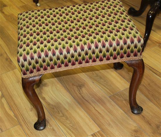 A 19th century walnut stool on 1739c9