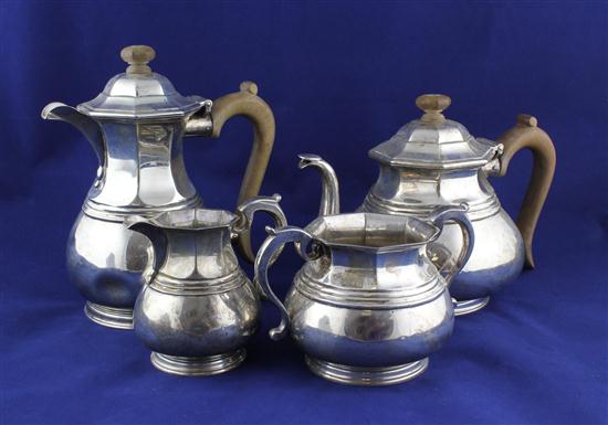 A George V silver 4 piece tea and 173a03