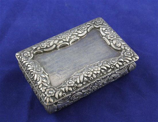 A William IV silver table snuff 1739fc