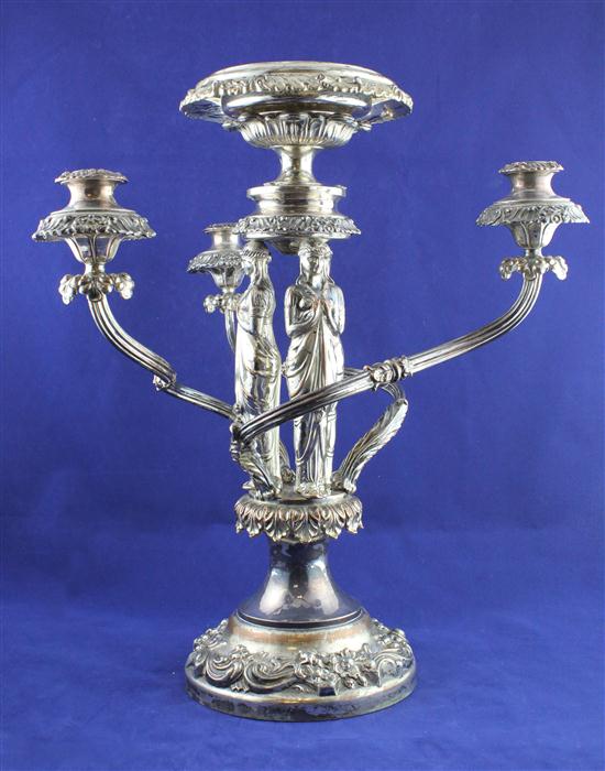 A Victorian silver plated centrepiece four 173a34
