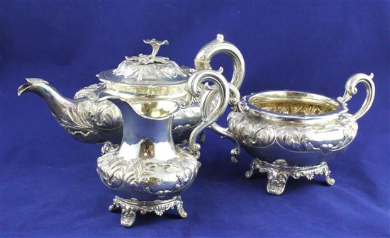 An early Victorian silver three
