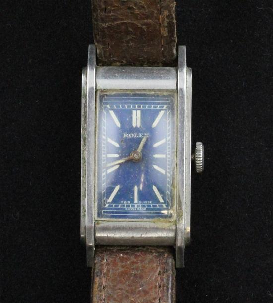 A lady s steel Rolex wrist watch 173a44