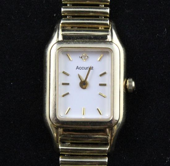 A lady's modern 9ct gold Accurist