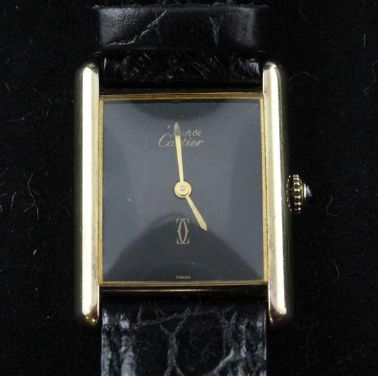 A silver gilt Must de Cartier wrist 173a54