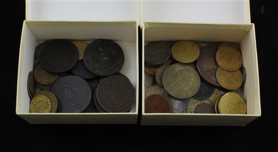 A group of assorted tokens and 173a69