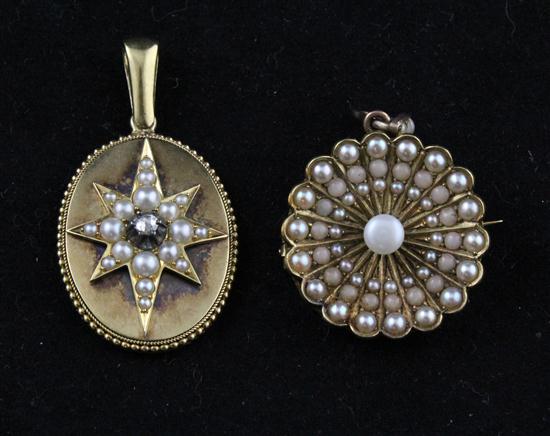 A late Victorian split pearl and 173a83