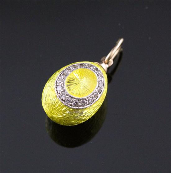 A Russian 14ct gold yellow enamelled 173aa0