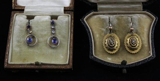 A pair of Edwardian sapphire and 173aa8