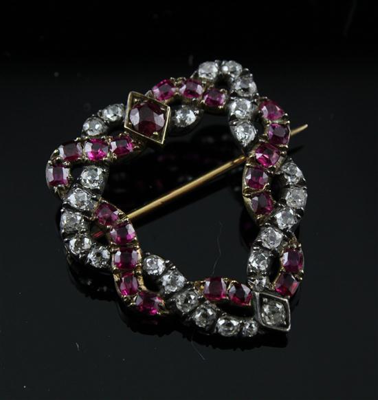 A late Victorian ruby and diamond