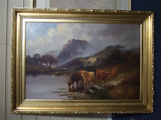 Charles W Oswald 19th C oil 173b02