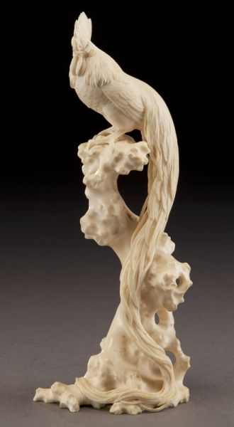 Chinese carved ivory rooster (International