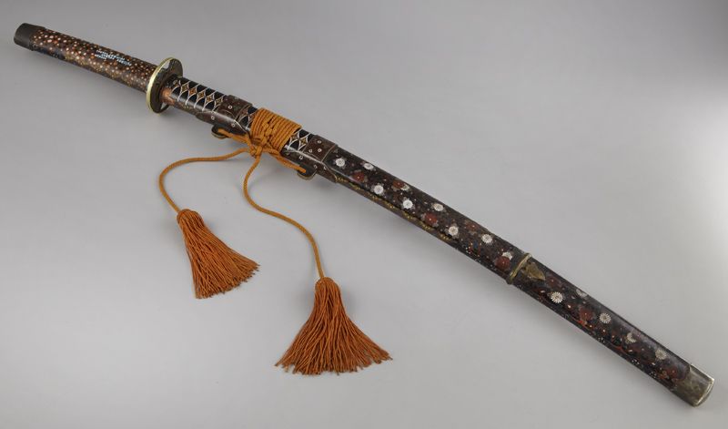Japanese cloisonne export sword.38.5''L