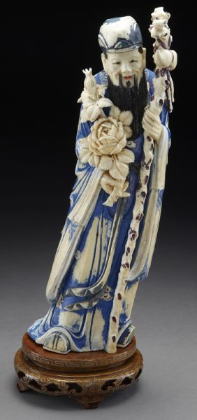 Chinese polychrome ivory figure International 173c09