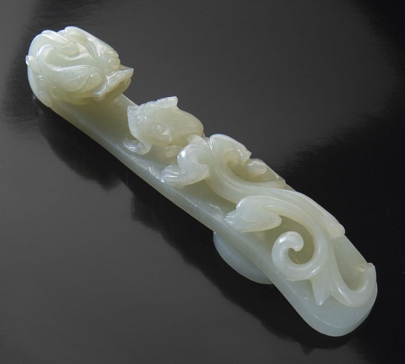 Chinese Qing carved white jade 173c0d