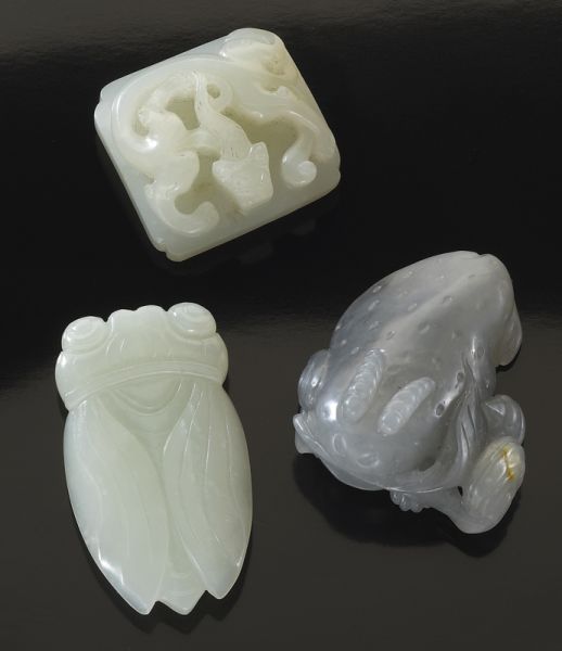  3 Chinese Qing jade carvings 173c16