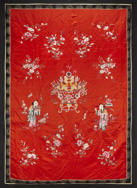 Chinese embroidered paneldepicting