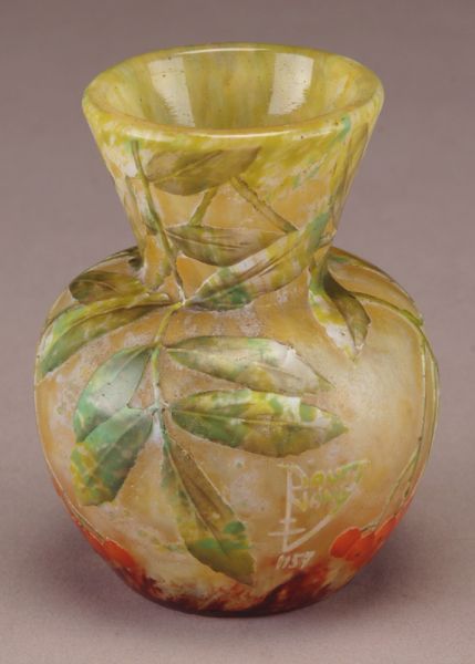 Daum Nancy French cameo vase bulbous 173c61