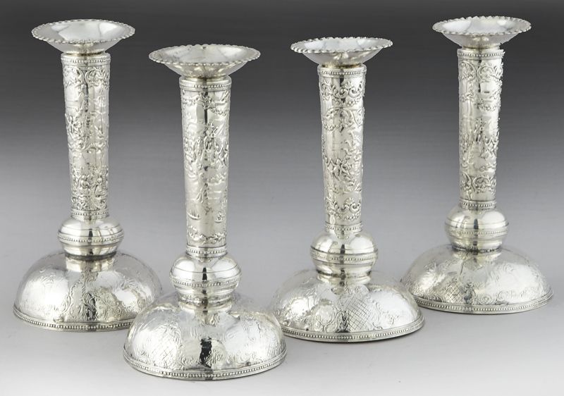 Set 4 Dutch embossed 833 silver 173c78