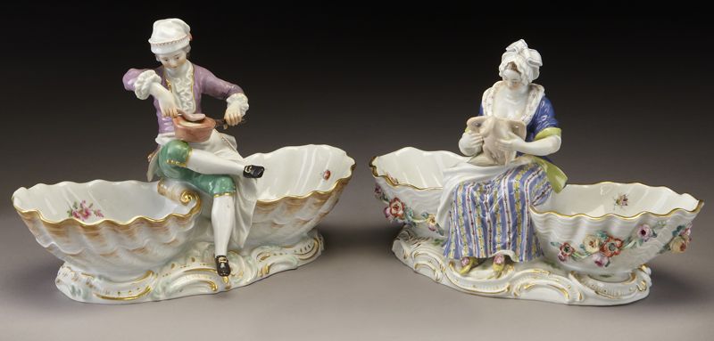 Pr. Meissen porcelain figural sweetmeat