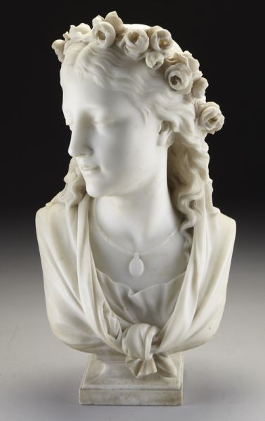 Eugene-Antoine Aizelin marble sculpture
