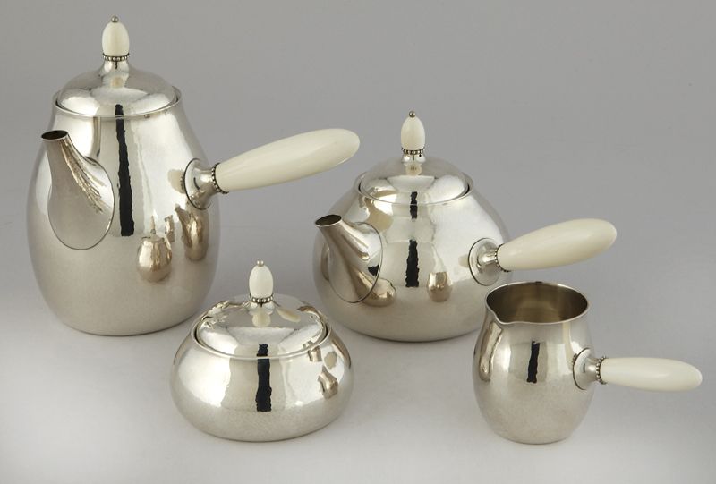 4pc. Georg Jensen sterling silver tea