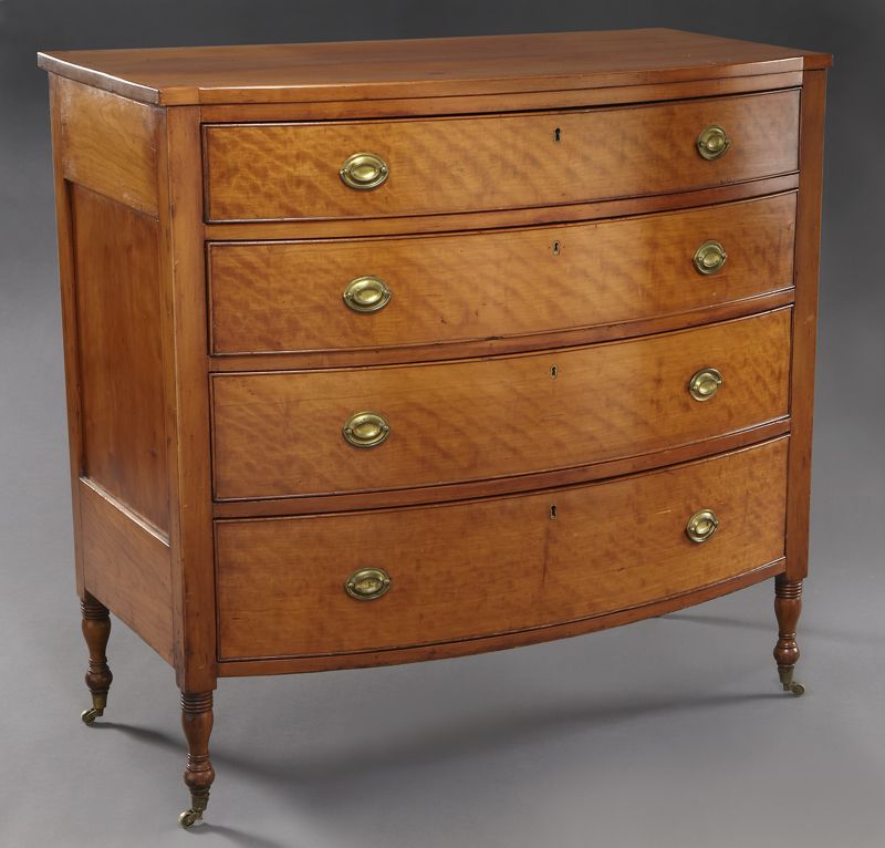 New England cherry bow front chest 173c95