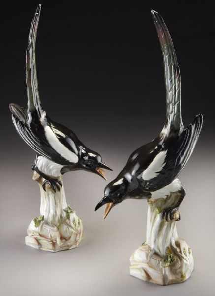 Pr. Meissen ''Magpie'' porcelain