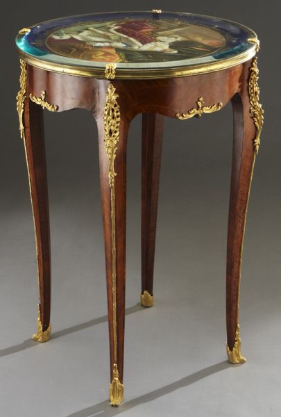 Louis XVI style side table with an inset