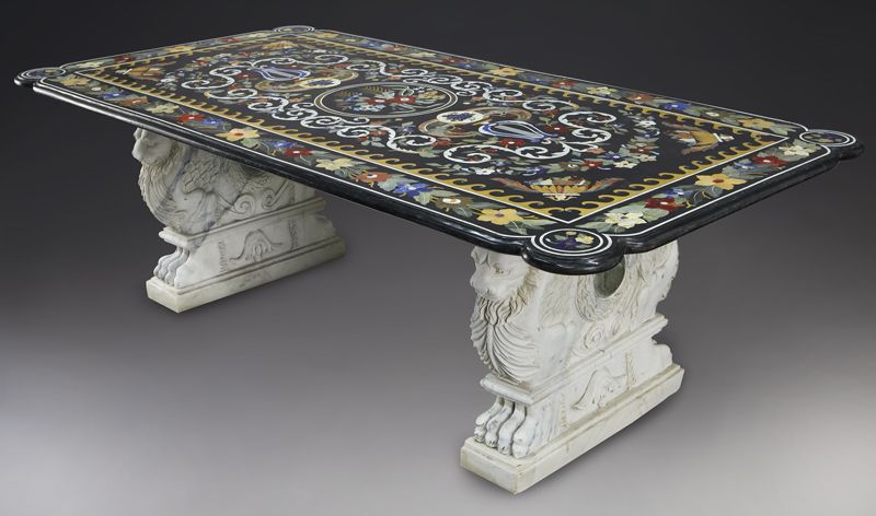 Large Italian pietra dura marble 173ccf