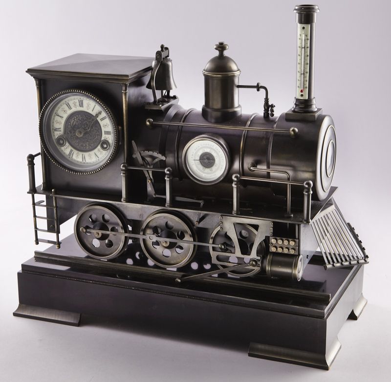 French patinated bronze locomotive