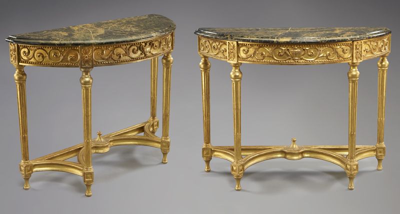 Pr. Louis XVI style gilt wood console