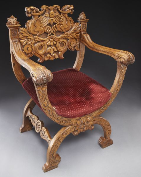 Continental oak savonarola throne 173d0f