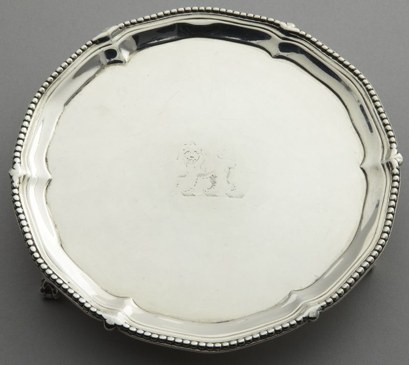 George III sterling silver waiter 173d20