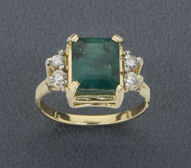 14K gold emerald and diamond dinner 173d25