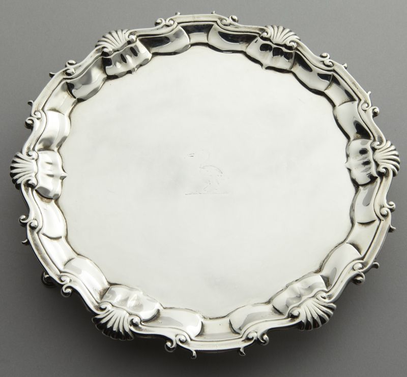 George III sterling silver waiter