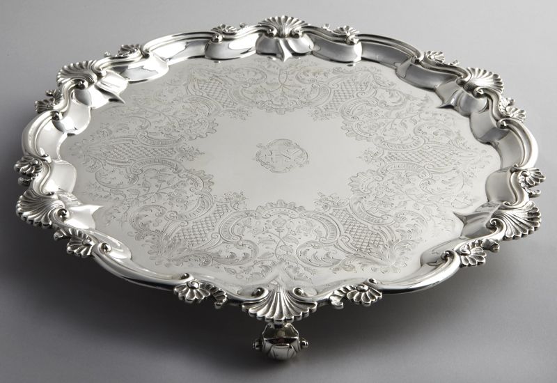 George III English sterling salver 173d46