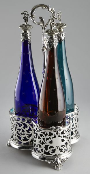 A Victorian sterling silver decanter