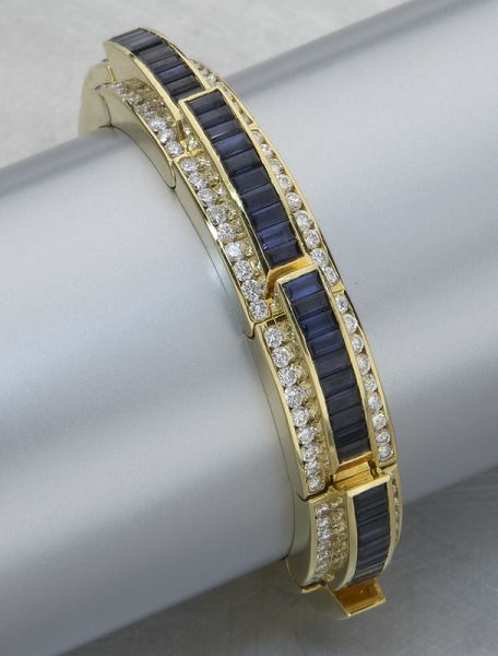 Krypell 18K gold diamond and sapphire 173d6e