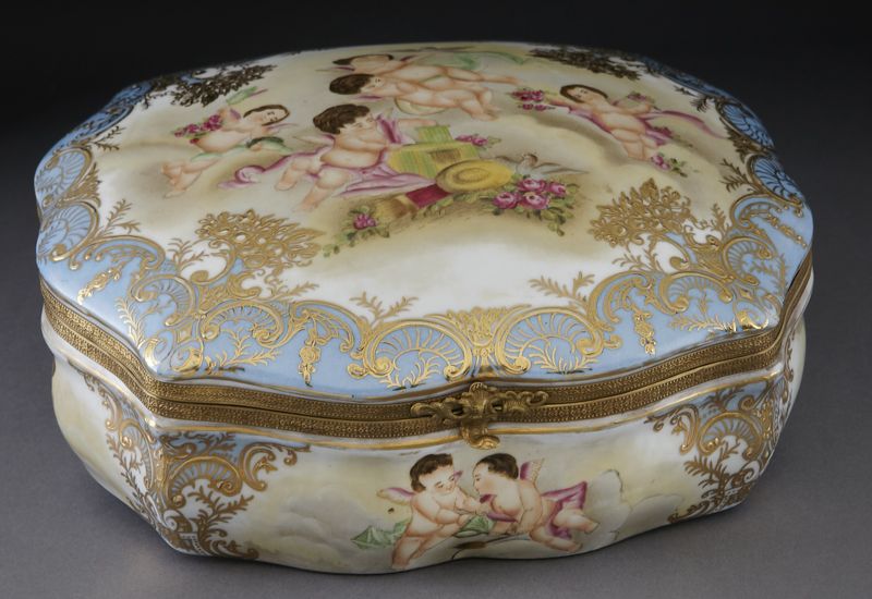 Sevres style porcelain and gilt 173daf