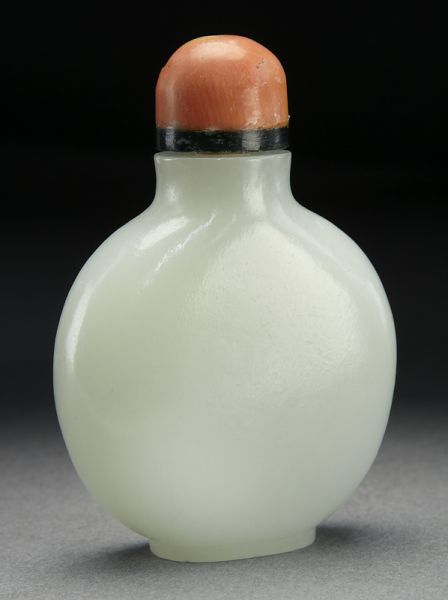 Chinese Qing carved white jade