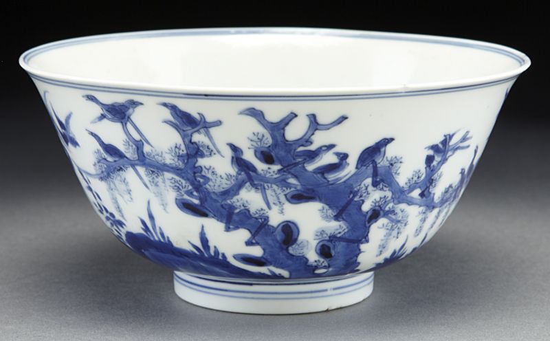 Chinese Qing Kangxi blue and white