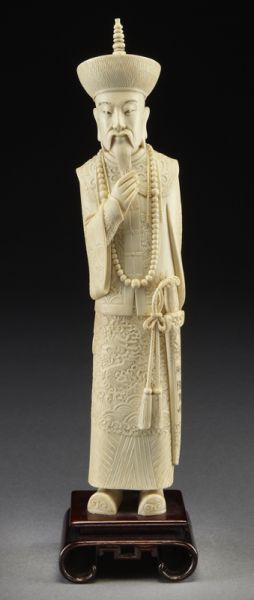 Chinese carved ivory Emperor (International