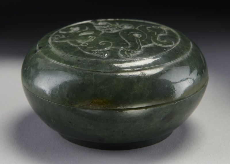 Chinese Qing carved spinach green 173df3