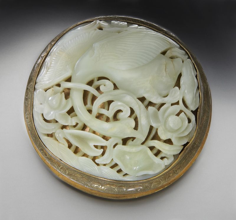 Chinese late Ming carved jade spring 173e07