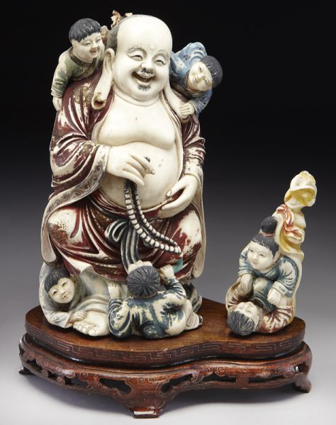 Chinese carved polychrome ivory 173e1d