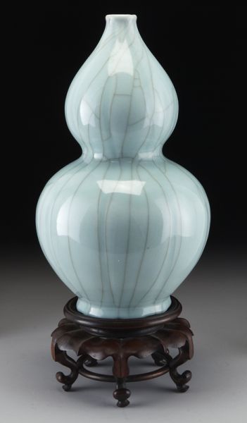 Chinese Qing celadon double gourd 173e1f