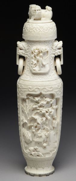 Chinese carved ivory vase depicting 173e59