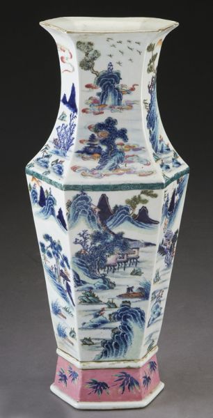 Chinese Qing blue and white and famille